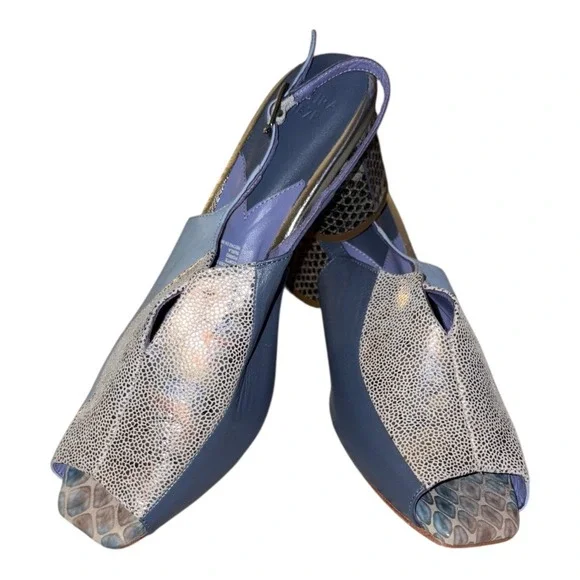 Altura Siete Iris Slingback Heels Handmade in Mexio US sz 8